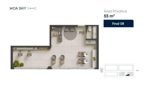 Sala Comercial à venda, 56m² no Campinas, São José