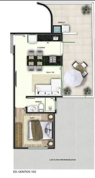 Apartamento com 1 quarto — Luxemburgo, Belo Horizonte