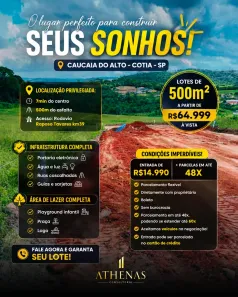 Lote/Terreno à venda, 500m² no Jardim São Luiz (Caucaia do Alto), Cotia