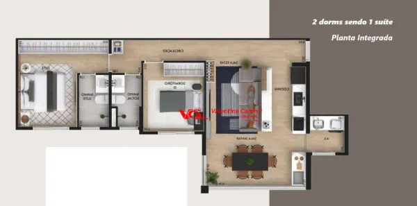 Apartamento com 2 Quartos à venda, 70m² no Vila Georgina, Indaiatuba