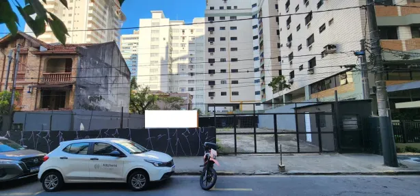 Lote/Terreno para alugar, 651m² no Embaré, Santos