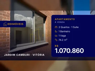 Apartamento com 2 Quartos à venda, 74m² no Jardim Camburi, Vitória