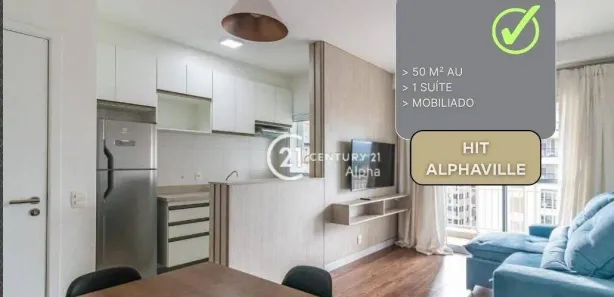 Apartamento com 1 Quarto para alugar, 50m² no Melville Empresarial I e II, Barueri