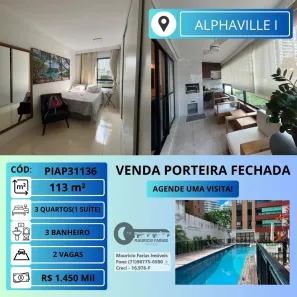 Apartamento com 3 Quartos à venda, 113m² no Alphaville I, Salvador