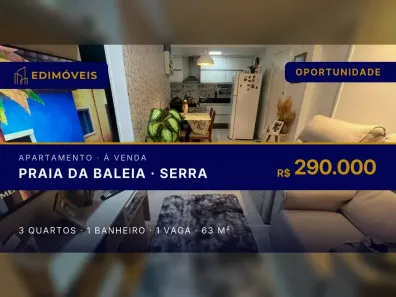 Apartamento com 3 Quartos à venda, 63m² no Praia da Baleia, Serra