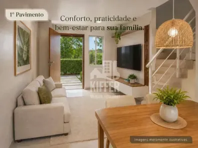 Casa de Condomínio com 2 Quartos à venda, 70m² no Laranjal, São Gonçalo