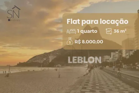 Flat com 1 Quarto para alugar, 36m² no Leblon, Rio de Janeiro