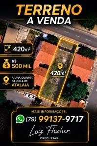 Lote/Terreno à venda, 420m² no Atalaia, Aracaju