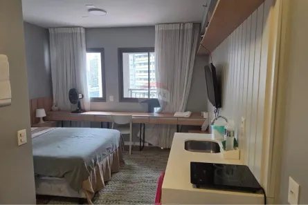 Apartamento com 1 Quarto para alugar, 21m² no Santo Amaro, São Paulo