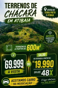 Lote/Terreno à venda, 600m² no Jardim Brasil, Atibaia