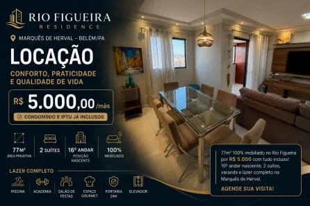 Apartamento com 2 Quartos para alugar, 78m² no Pedreira, Belém
