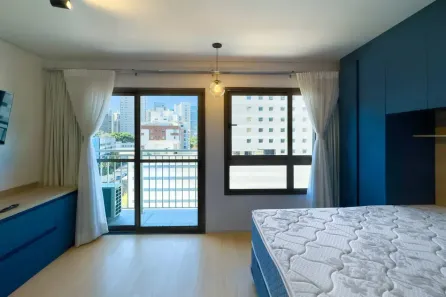 Apartamento com 1 Quarto para alugar, 27m² no Vila Nova Conceição, São Paulo