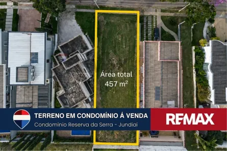 Lote/Terreno à venda, 547m² no Condomínio Reserva da Serra, Jundiaí