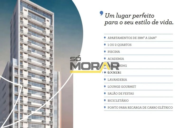 Apartamento com 1 quarto — Lourdes, Belo Horizonte
