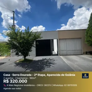 Casa com 2 Quartos à venda, 120m² no Setor Serra Dourada - 2ª Etapa, Aparecida de Goiânia