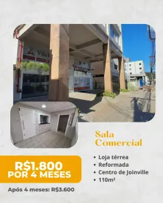 Ponto Comercial para alugar, 110m² no Centro, Joinville
