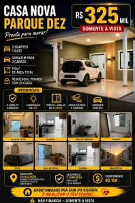 Casa com 2 Quartos à venda, 54m² no Parque 10 de Novembro, Manaus