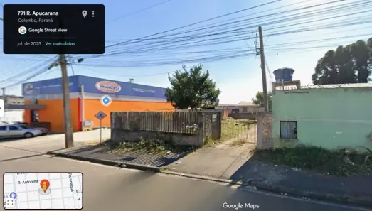 Lote/Terreno à venda, 624m² no Guaraituba, Colombo