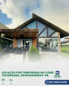 Casa de Condomínio com 3 Quartos para alugar, 150m² no , Bananeiras