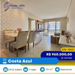 Apartamento com 2 Quartos à venda, 75m² no Costa Azul, Salvador