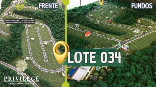 Lote/Terreno à venda, 420m² no Ponta Aguda, Blumenau