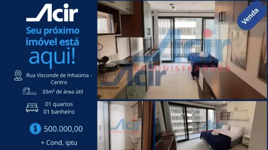 Apartamento com 1 Quarto à venda, 34m² no Centro, Rio de Janeiro