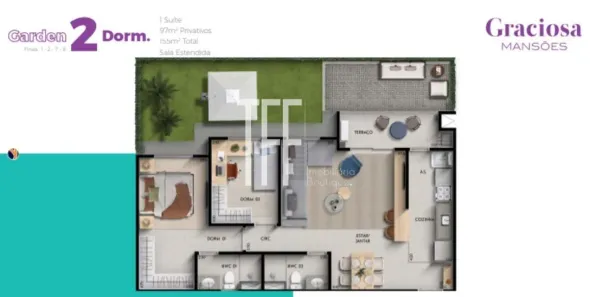 Apartamento com 2 Quartos à venda, 99m² no Mansões Santo Antônio, Campinas