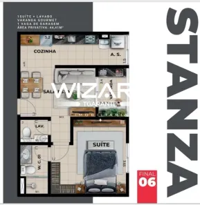Apartamento com 1 Quarto à venda, 45m² no Atibaia Jardim, Atibaia