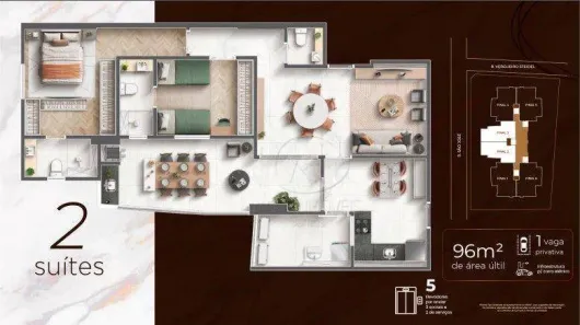 Apartamento com 2 Quartos à venda, 96m² no Embaré, Santos