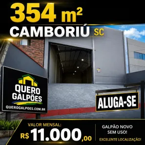 Galpão/Depósito/Armazém para alugar, 354m² no Rio Pequeno, Camboriú
