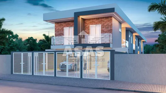 Sobrado com 2 Quartos à venda, 57m² no Parque Bitaru, São Vicente