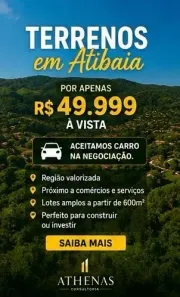 Lote/Terreno à venda, 600m² no Bosque dos Eucalíptos, Atibaia