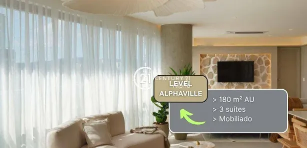 Apartamento com 3 Quartos para alugar, 180m² no Sítio Tamboré Alphaville, Barueri