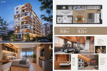 Apartamento com 1 Quarto à venda, 18m² no Rebouças, Curitiba