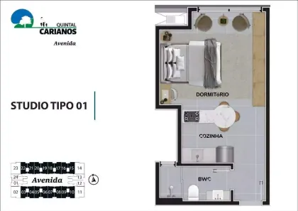 Apartamento com 1 Quarto à venda, 46m² no Carianos, Florianópolis