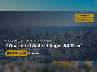 Apartamento com 2 Quartos à venda, 54m² no Coqueiral de Itaparica, Vila Velha