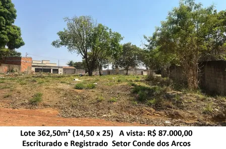 Lote/Terreno à venda, 362m² no Setor Conde dos Arcos Complemento, Aparecida de Goiânia