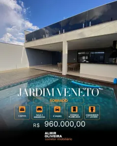 Sobrado com 3 Quartos à venda, 264m² no Jardim Veneto I, Sertãozinho