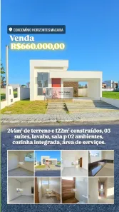 Casa com 3 Quartos à venda, 122m² no Ferreiro Torto, Macaíba