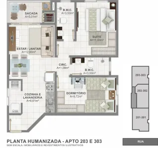 Apartamento com 2 Quartos à venda, 62m² no Palmas do Arvoredo, Governador Celso Ramos