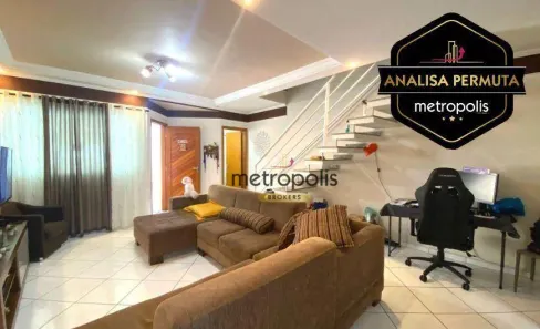 Sobrado com 3 Quartos à venda, 140m² no Jardim Utinga, Santo André
