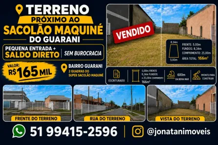 Lote/Terreno à venda, 166m² no Guarani, Capão da Canoa