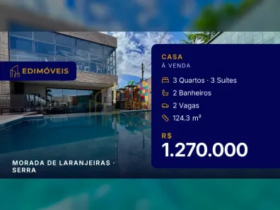 Casa com 3 Quartos à venda, 124m² no Morada de Laranjeiras, Serra