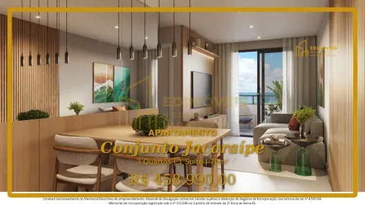 Apartamento com 3 Quartos à venda, 70m² no Conjunto Jacaraípe, Serra