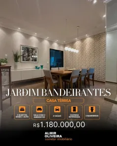 Casa com 3 Quartos à venda, 184m² no Jardim Recreio dos Bandeirantes, Sertãozinho