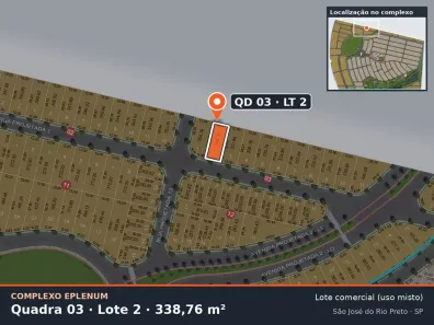 Lote/Terreno à venda, 339m² no Eparque Mirage, São José do Rio Preto
