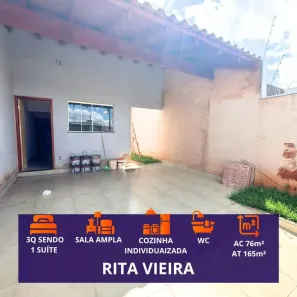 Casa com 3 Quartos à venda, 76m² no Parque Residencial Rita Vieira, Campo Grande