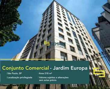 Sala Comercial para alugar, 218m² no Jardim Europa, São Paulo