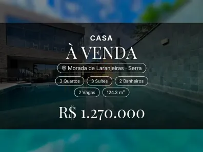 Casa com 3 Quartos à venda, 124m² no Morada de Laranjeiras, Serra