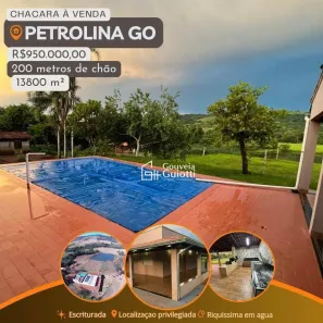 Fazenda/Sítio com 4 Quartos à venda, 13867m² no , Petrolina de Goiás